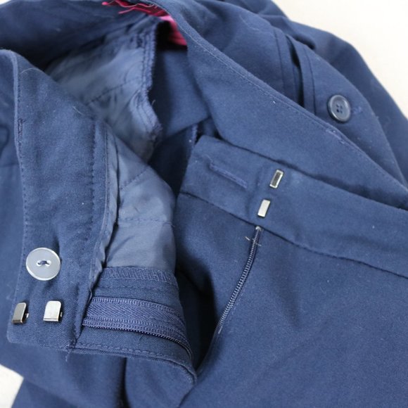 212 Collection Navy Dress Pants Size 8P – Classic Straight Leg Work Trousers - Picture 2 of 8